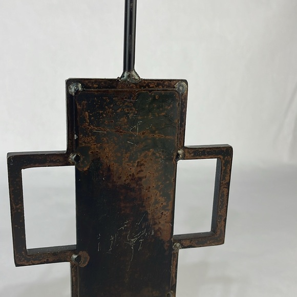 Vintage Set of Iron and Sandstone Taper Candle Holders - Picture 7 of 10